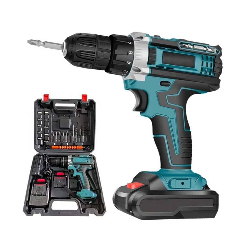 Factory Direct 400W 20V Cordless Impact Drill Power Tool Set Industrial Application Plastic Material Customized OEM Support