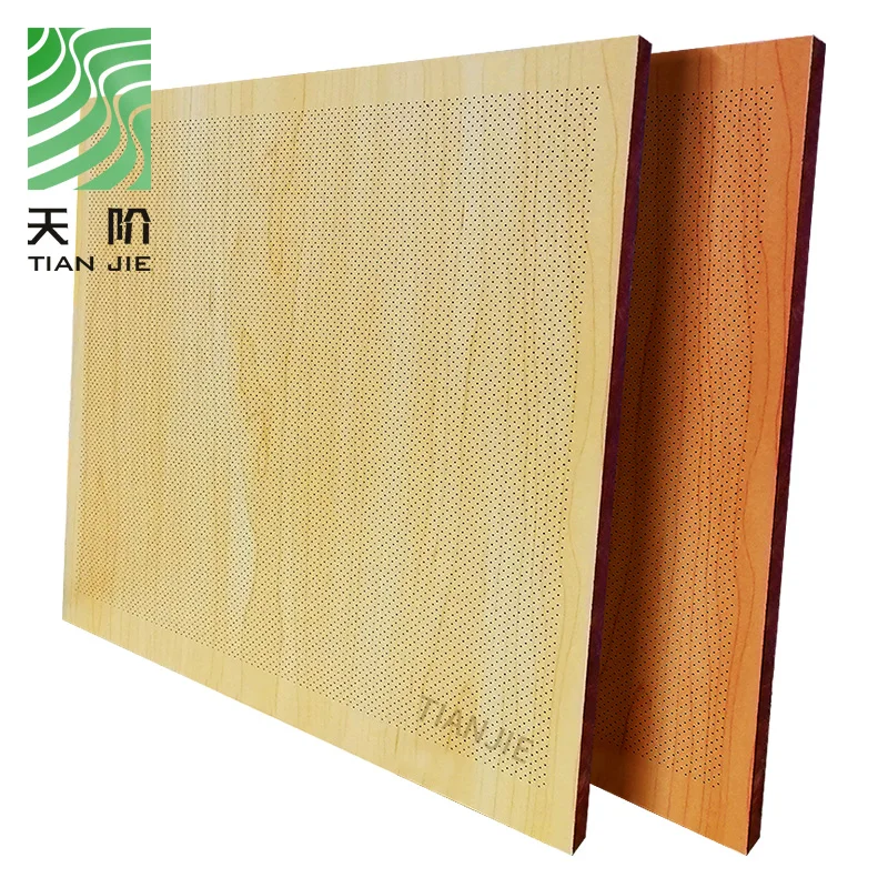 Tianjie Acoustic Panels Mdf Wall Board Wooden Perforated Acoustic Sound Absorbing Panel Acoustic Panel Price