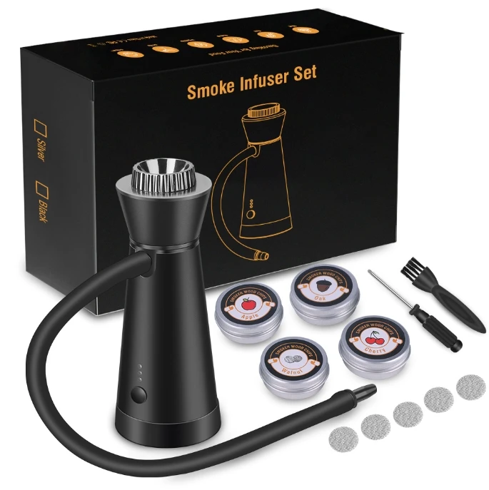 Smoke Gun Cocktail Smoky Flavors Cocktail Smoke Gun for Food Electric Food Portable Smoking Gun Cold for Food and Drinks