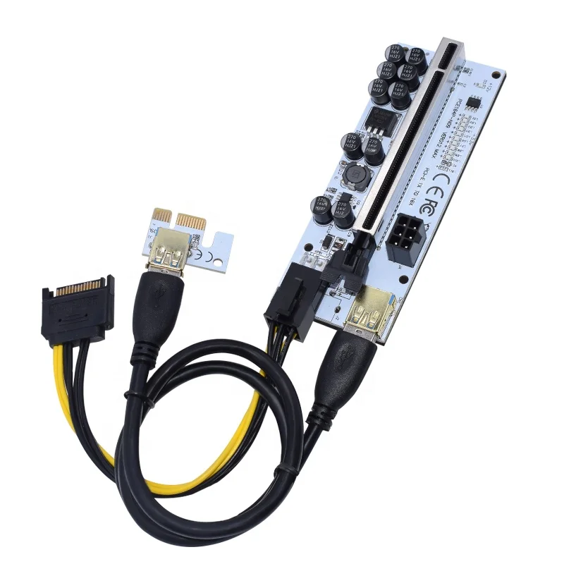 Лидер продаж Riser 012 Max Pcie для видеокарты USB3.0 кабель Pci-e Express x1 x16 SATA к 6-контактному кабелю питания USB
