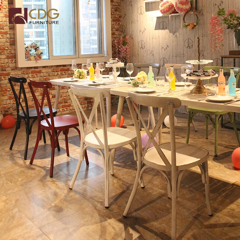 CDG Furniture Event Furniture Wedding Chair X Cross Back Party Chairs