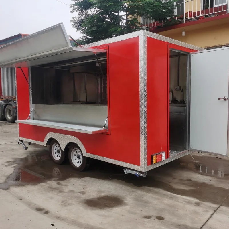 USA Sale Mobile Food Cart Food Truck for Seasoning Plant Fruit Raw Material European Coffee Cart
