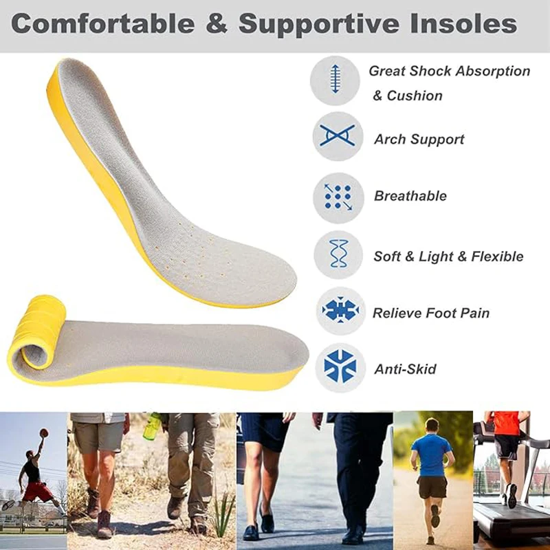 Custom soft comfortable memory basketball running foot sneaker insole shock absorption shoes foam sports insoles