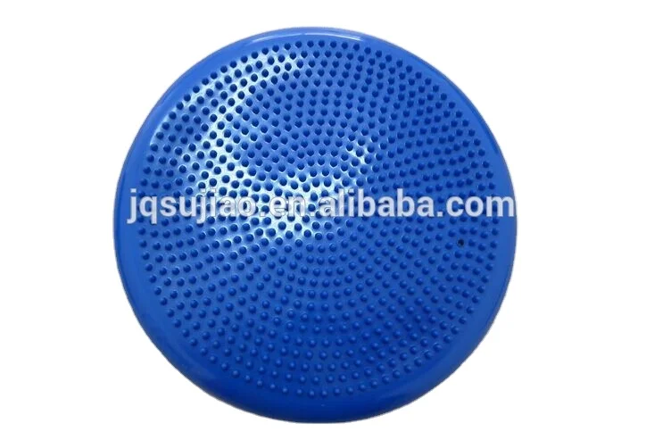 Wholesale customized inflatable spiky massage mat yoga air stability pad pvc massage exercise balance pad