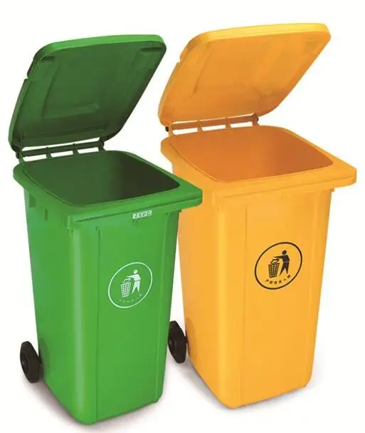 Heavy Duty garbage bin With Lid Wheels Big Tall 64 Gallon Waste bin 240Liter Wheelie Dustbin Trash Can Waste Bin