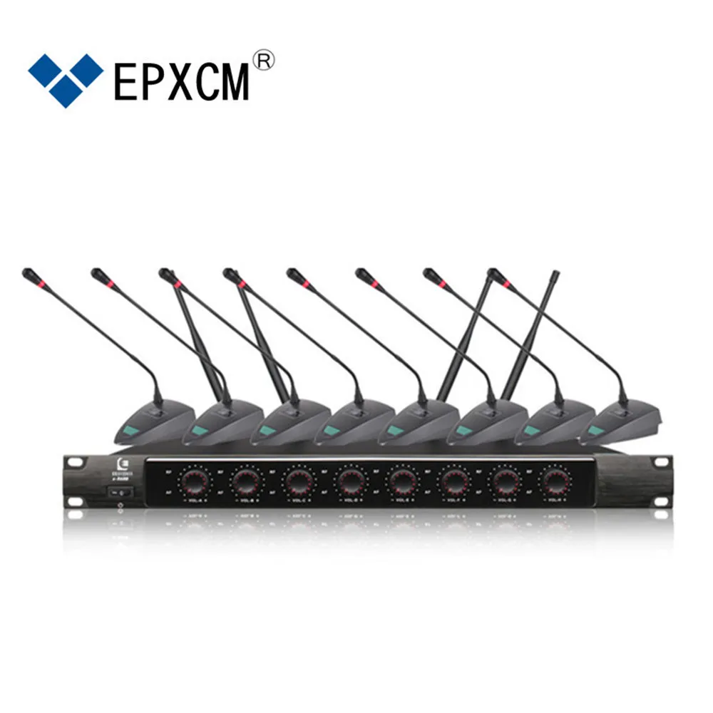 Epxcm/про аудио X-8600 профессиональный ручной 8 каналов УВЧ беспроводной микрофон для караоке для гостиной пение