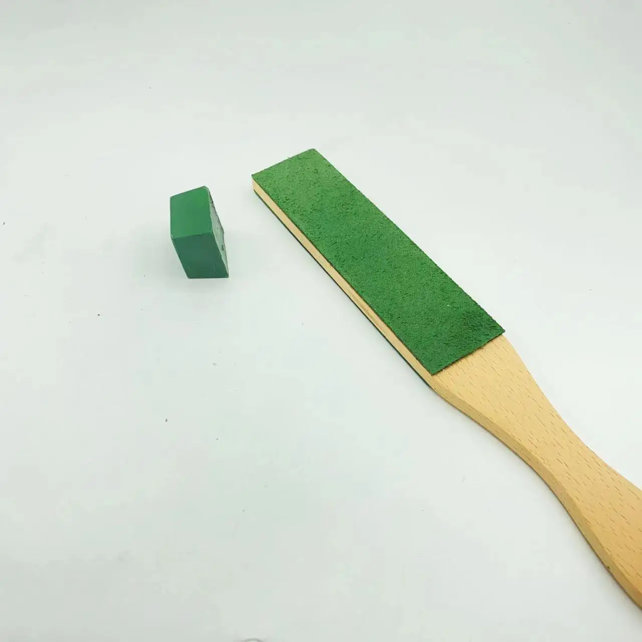 2023 New  Beech Wood leather knife sharpener,Wooden knife sharpener with polishing wax set