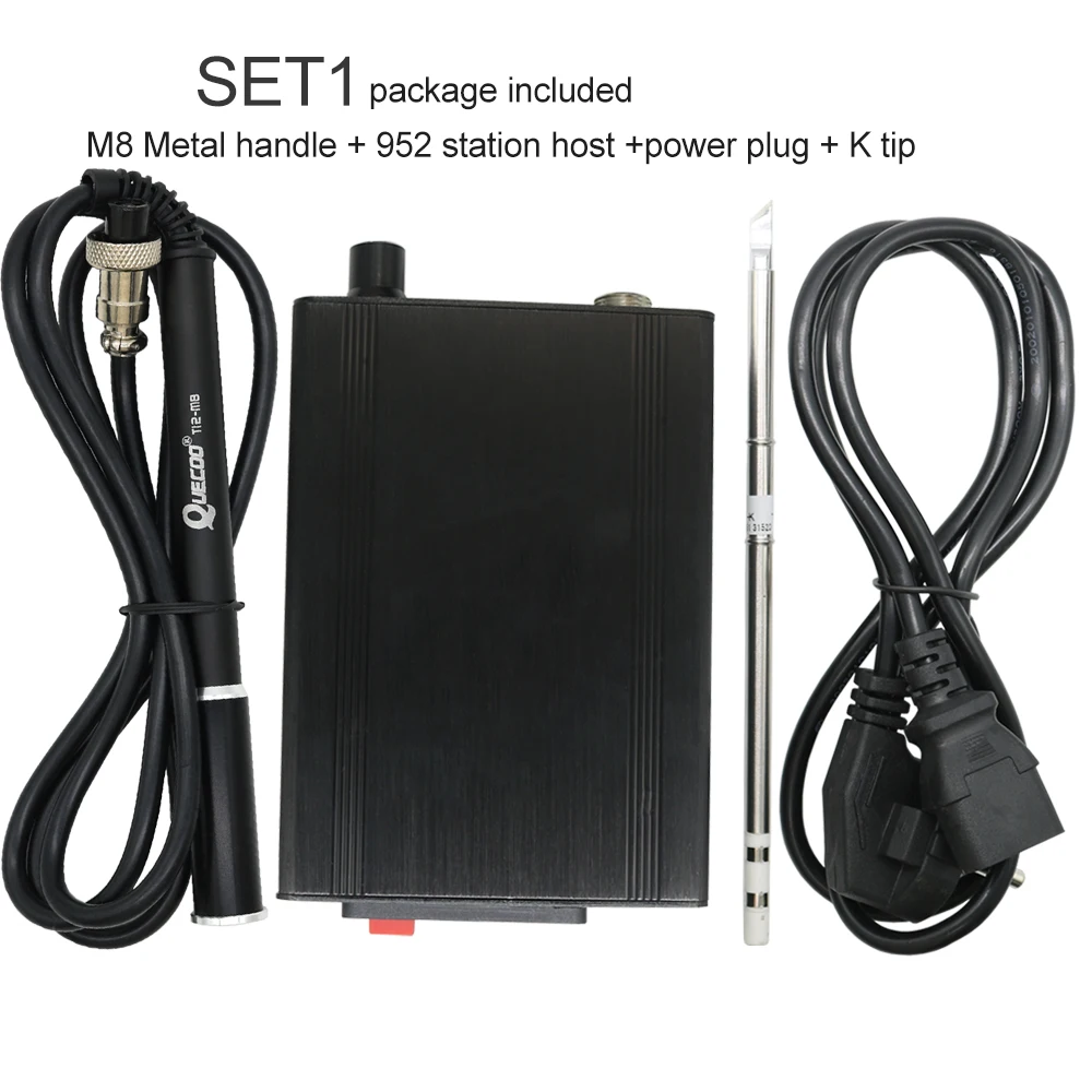 
T12-952 OLED digital soldering station high quality T12-M8 aluminum alloy repair handle with 1pc T12-K soldering iron tips 