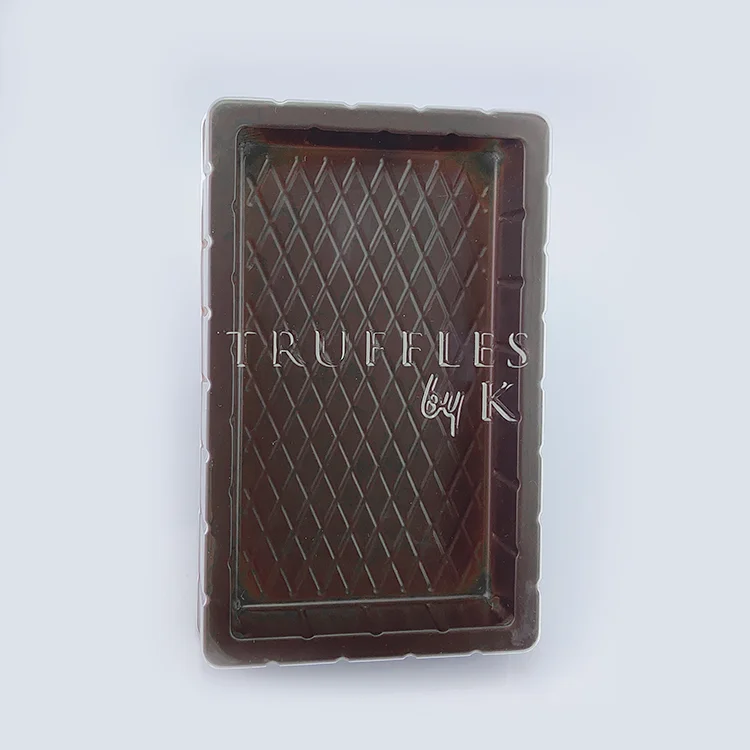 Factory Custom High Quality Plastic Luxury Chocolate Packing Box Packaging Tray for Chocolate and Disposable Cake Container