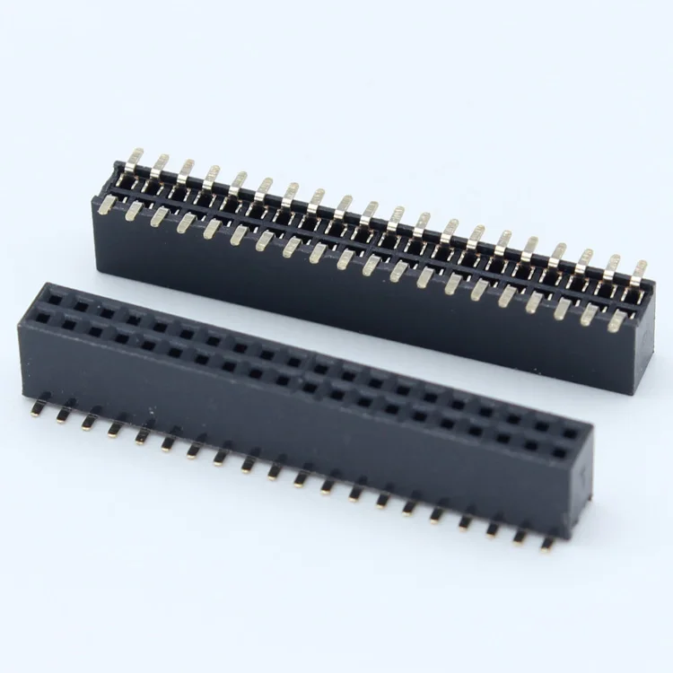 SMT 2.54 Single Double Row Strip 254 254mm 12 20 40 Way 1x40 127mm Smd 2X20 1.27Mm 2.54Mm Pitch Conector Pcb Female Pin Headers
