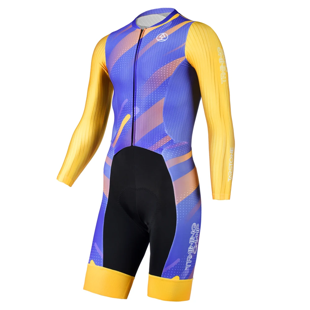 Sublimation Printing Custom Men Ciclismo Skin suit Breathable Anti-Bacterial Short Sleeves Cycling Speed Suit Apparel Clothing