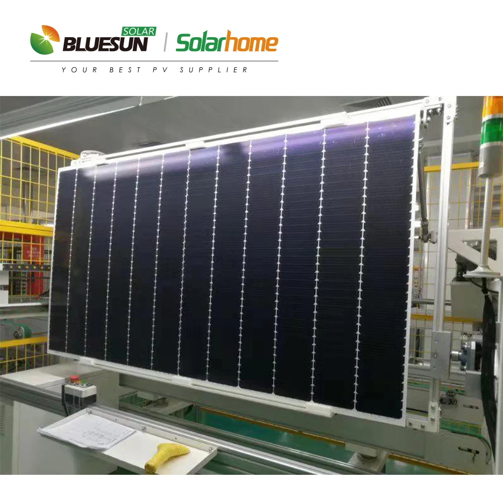Bluesun Shingled Solar Panel 500W Monocrystalline Solar Panel System Overlapping Solar Panel 500W
