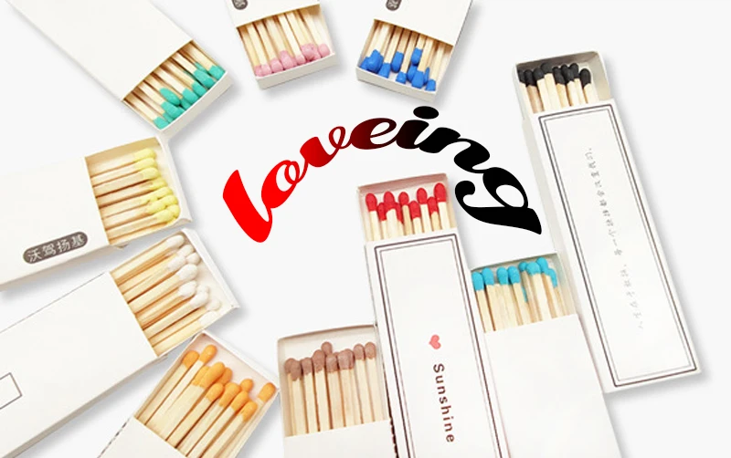 Processing and Customizing All Kinds of Advertising matchbox Hotel Aromatherapy Match Birthday Candle Safe Natural Wood