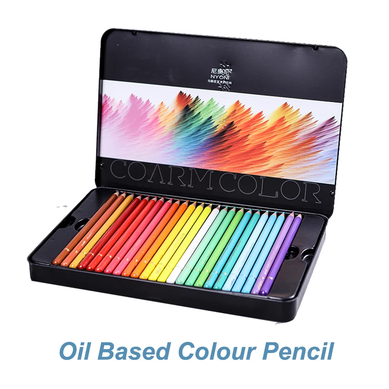 
NYONI N8520 hot sale natural 24pcs 36pcs 48pcs 72pcs 120pcs wooden colored pencil with box 