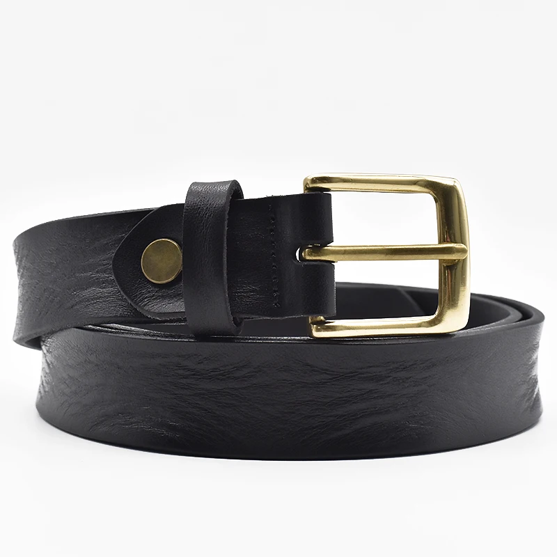 Women Fashion Buckle Full Grain Leather Ladies Slim vintage Belt