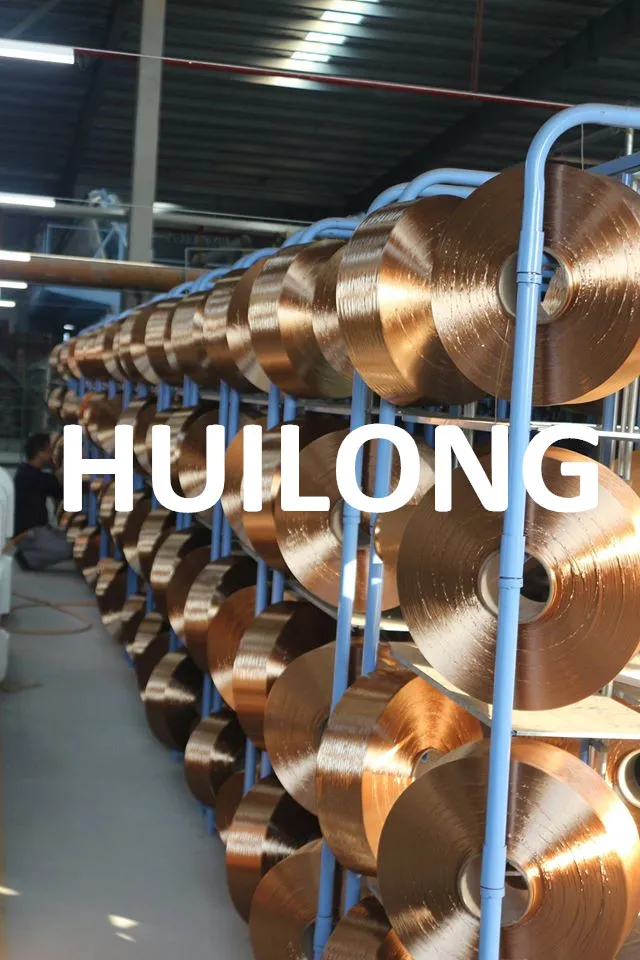  Huzhou huilong полиэфирная пряжа fdy 150d/48f tbr gold для рынка