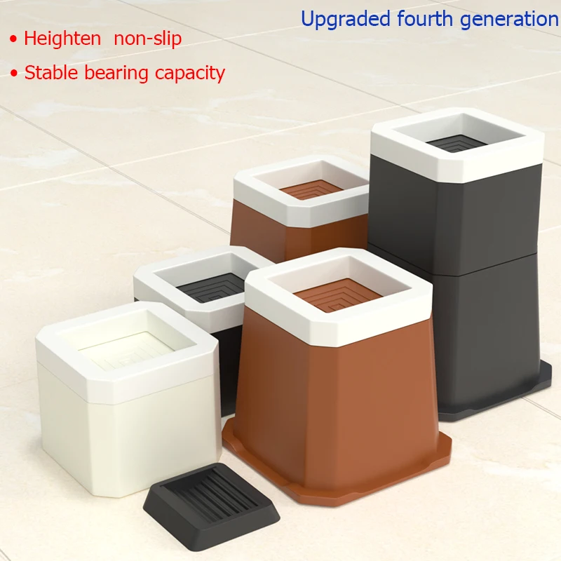Qinfeng 2022 Plastic surface treatment Reconfigurable Adjustable Furniture feet pads Table Sofa Bed Riser