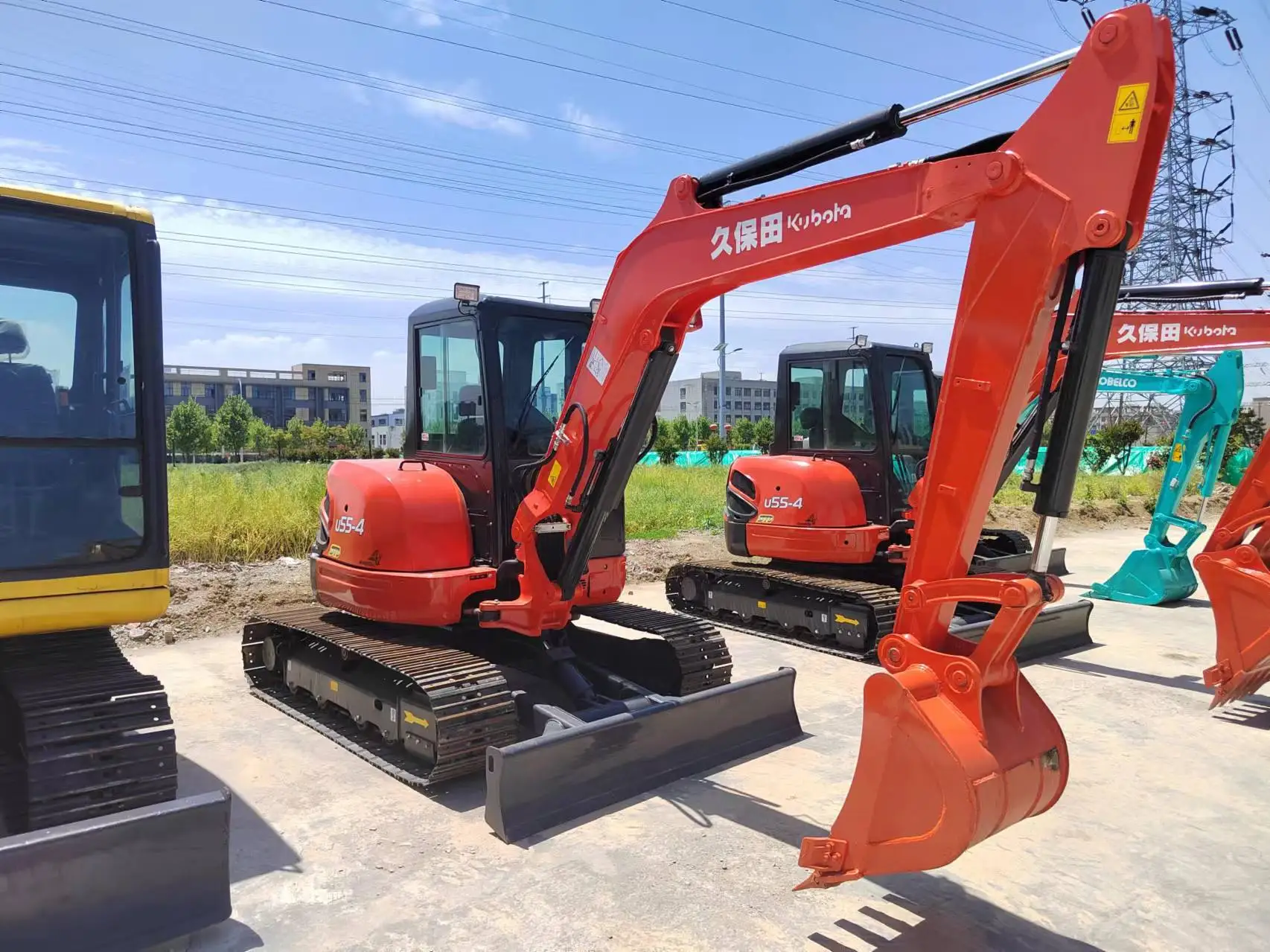 Япония отличное качество Подержанный мини-экскаватор kubota kx155 5 тонн с бульдозером гусеничный usd mini небольшой экскаватор