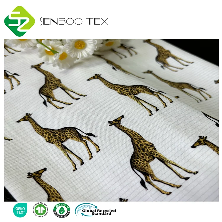 Цифровая печать мягкий осотп 95 органические трикотажные хлопковые 5 спандекс ткани; Детская одежда; Сезон осень-зима