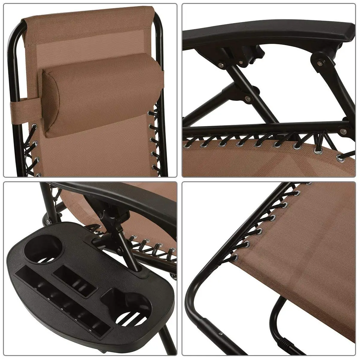 Zero gravity Chair Folding Leisure Metal camping Band Style Outdoor Fabric Lounger Furniture