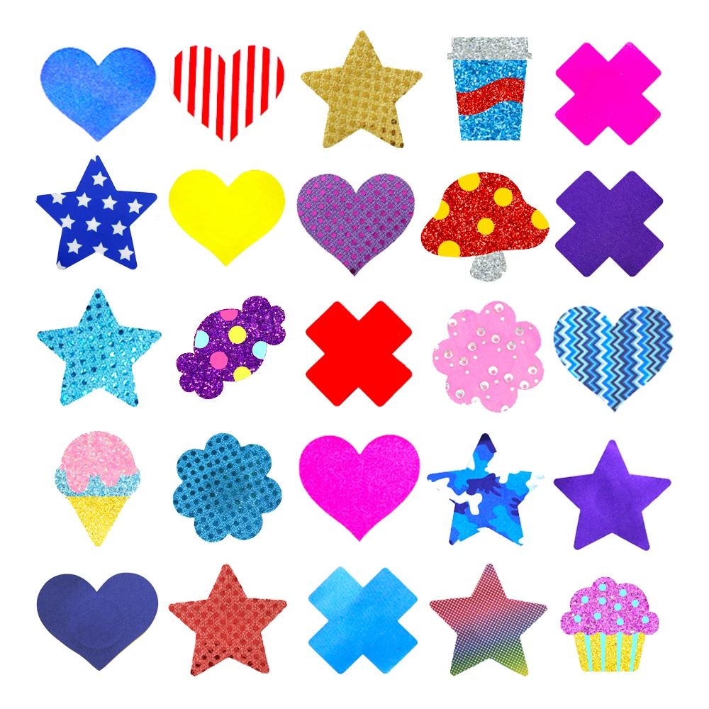 Shinein new design sea shell shape glitter pasties sexy nipple cover for woman decoration