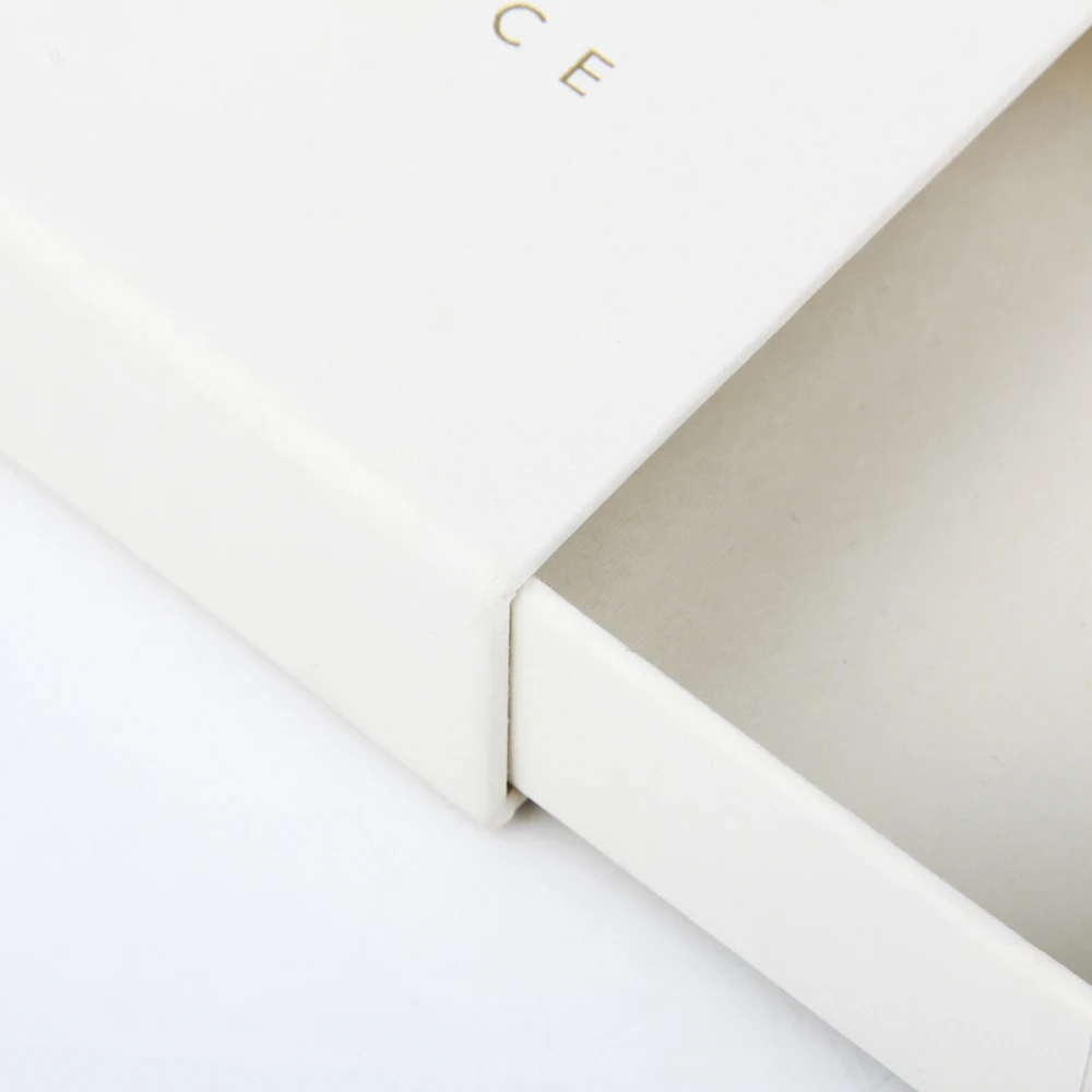Eco paper luxury drawer jewelry packaging box set custom cardboard white drawer jewelry boxes with logo