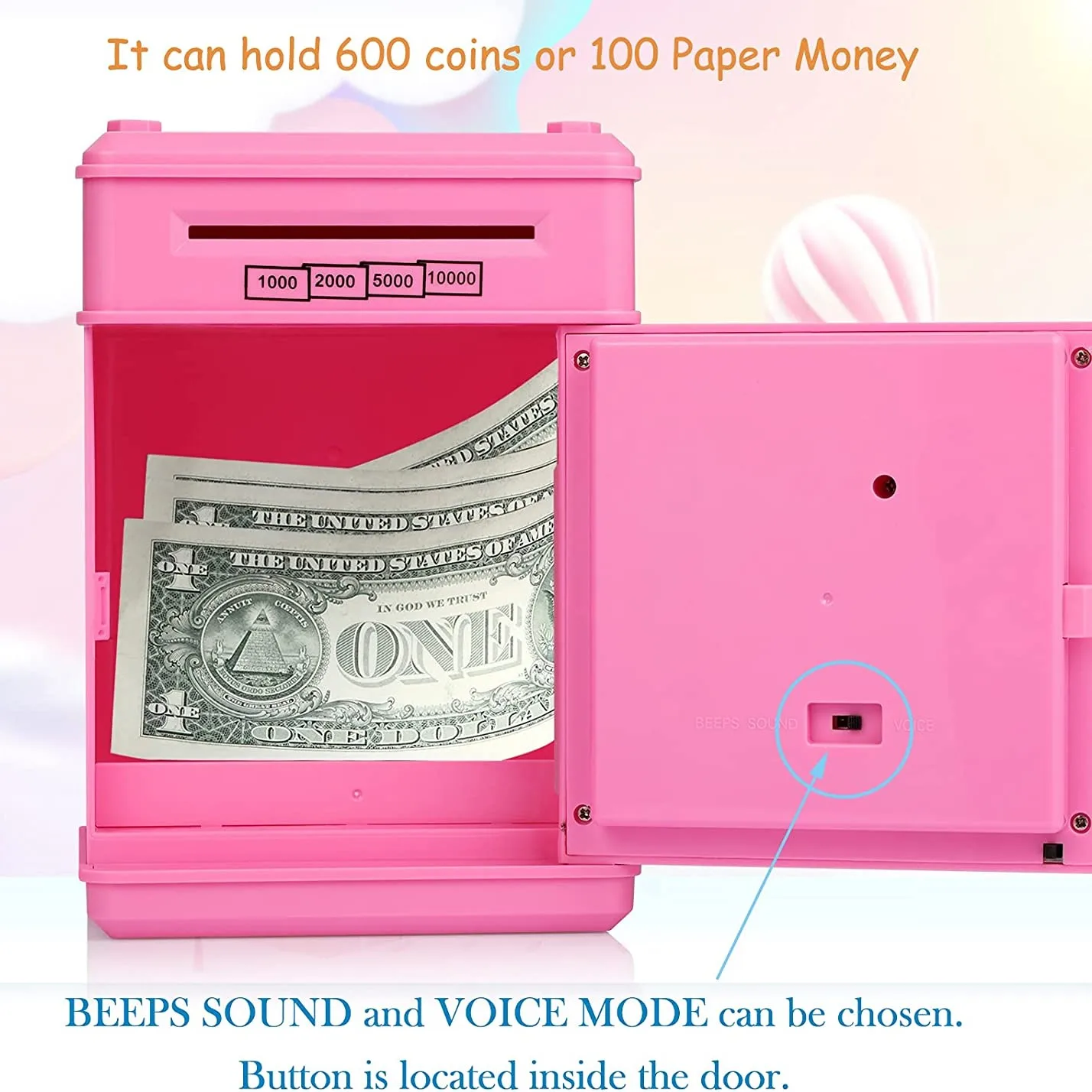 Piggy Bank Electronic Mini ATM For Kids Baby Toy Safe Coin Bank Money Saving Box Password Code Lock Gift For Children Boys Girls