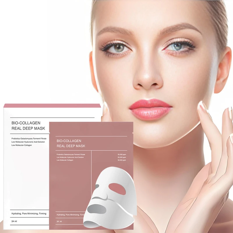 OEM Hot Sell 4pcs/box Real Deep moisturizing overnight  Bio Collagen facial mask to reduce pores for woman skincare products
