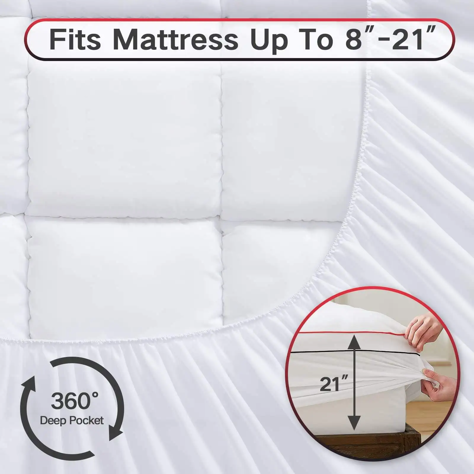 Manufacturer Premium Buy Natural White Bed Pad 100% Polyester Fabric Hotel Mattress Topper