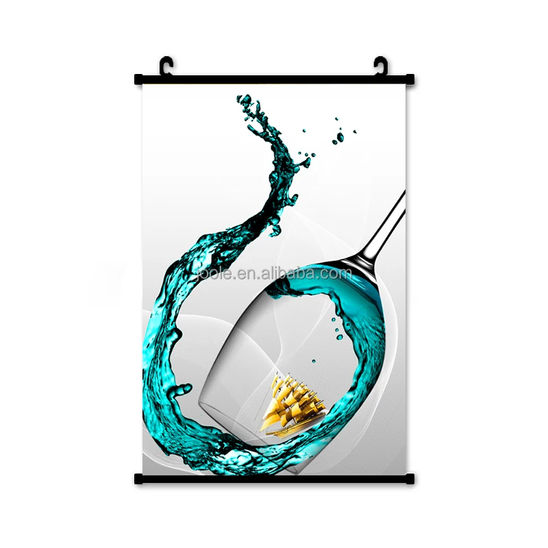 Wine glass decorative painting is suitable for the background wall of restaurant and bar, simple European literature and art