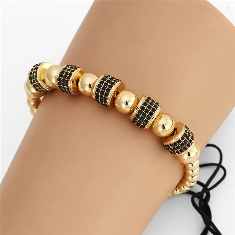 European Hot Selling Handmade Charm Customize Logo Woven Macrame Adjustable Bracelet Men Women