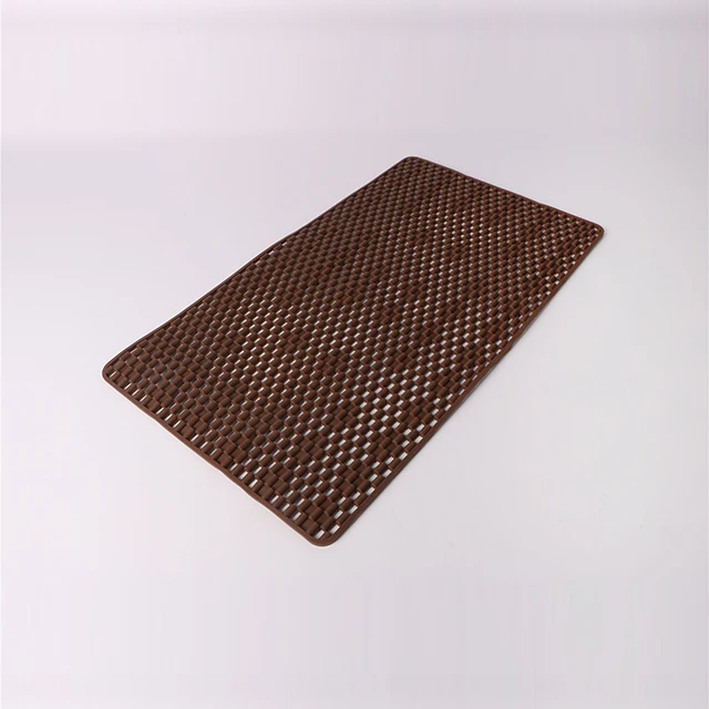 Transparent stone design plain sky blue PVC non-slip bath mat for bathroom
