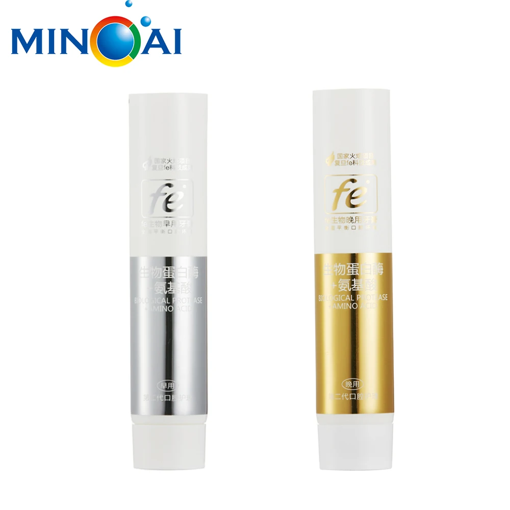 Printed Empty Plastic and  laminated PBL Toothpaste Tube Packaging