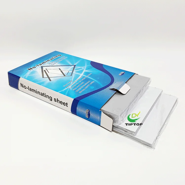 Tiptop A4 size four layers laminated PVC fusing sheet with overlay and middle sheet for printing cards