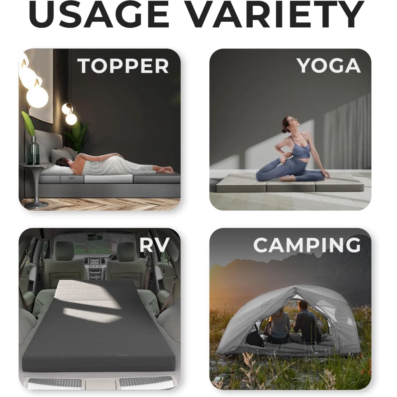 Trifold Foldable Mattress for Floor and Traveling with Removable Cover Lightweight Portable Foldable Mattress for Adults & Kids