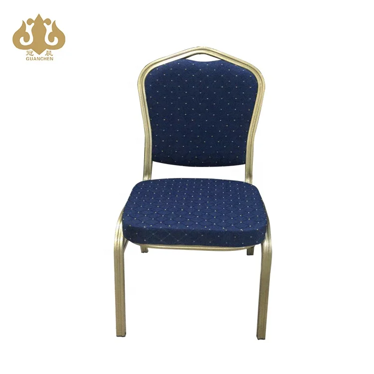 Aluminium stacking luxurious blue banquet chair for banquet hall