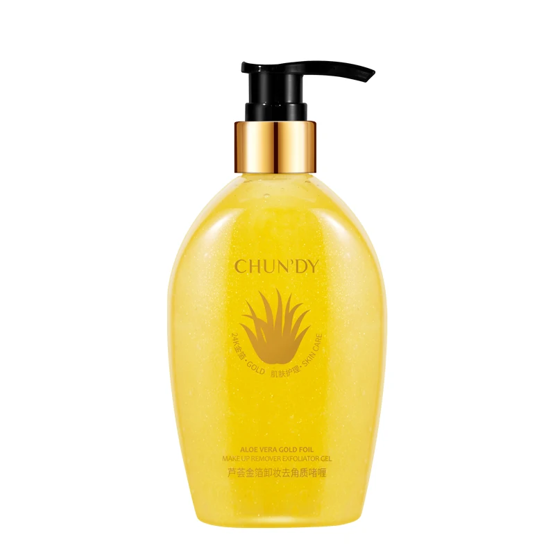 Two-in-One Gentle Aloe Vera Niacinamide Skin Revitalizing Exfoliator Makeup Remover Gold Foil Remover Cream Facial Scrub