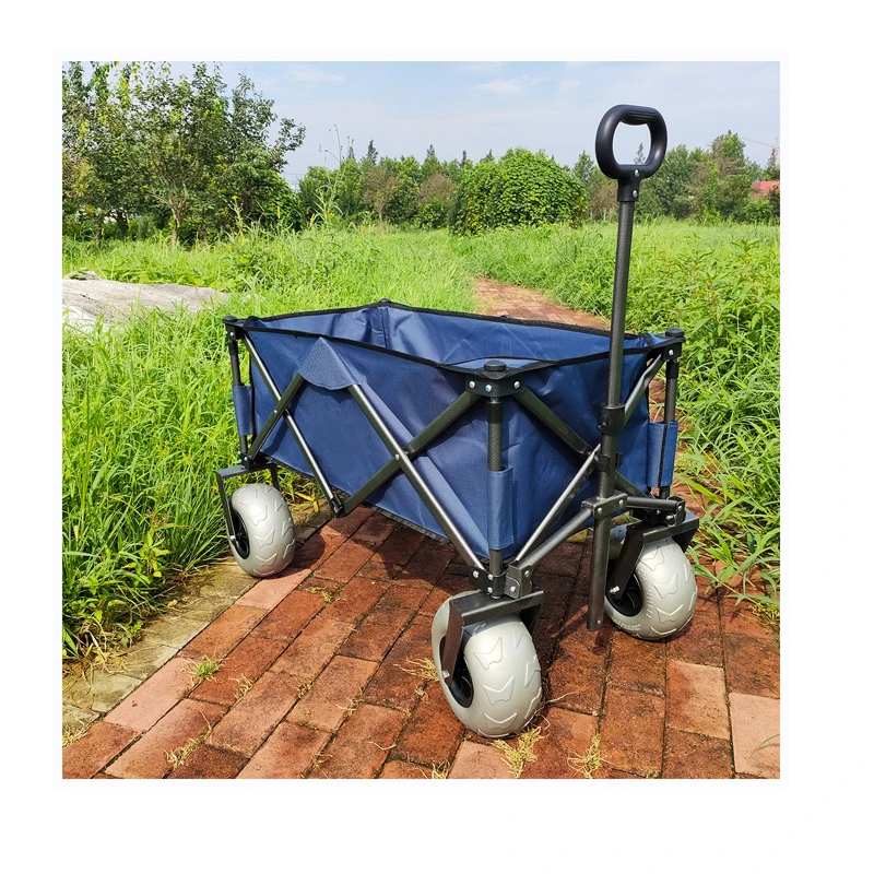 Heavy duty balloon wheel folding wagon all terrain wagon cart outdoor beach wagon