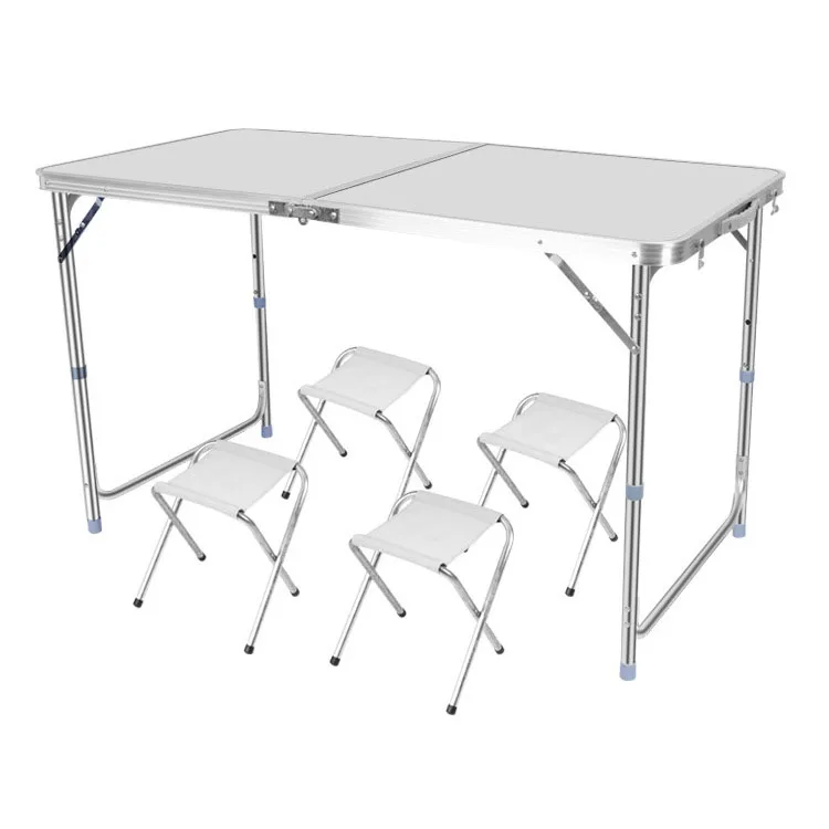 CHA-020 Aluminium portable desk folding picnic table height adjustable lightweight camping table and chairs set