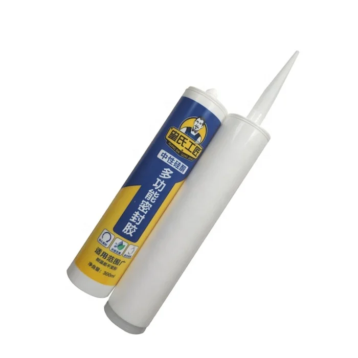 300 ML HDPE empty cartridge with piston and nozzle For Silicone Sealant