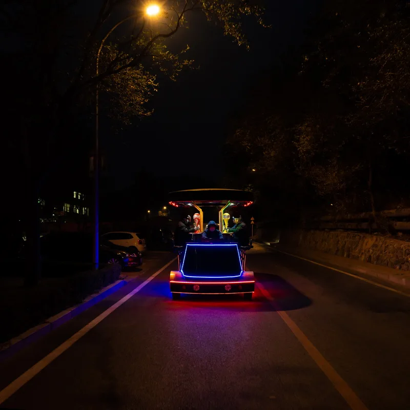 16 Seat Team Building Electric Pedal Bike Bars and Pedal Party Bike beer bike  For City Tours