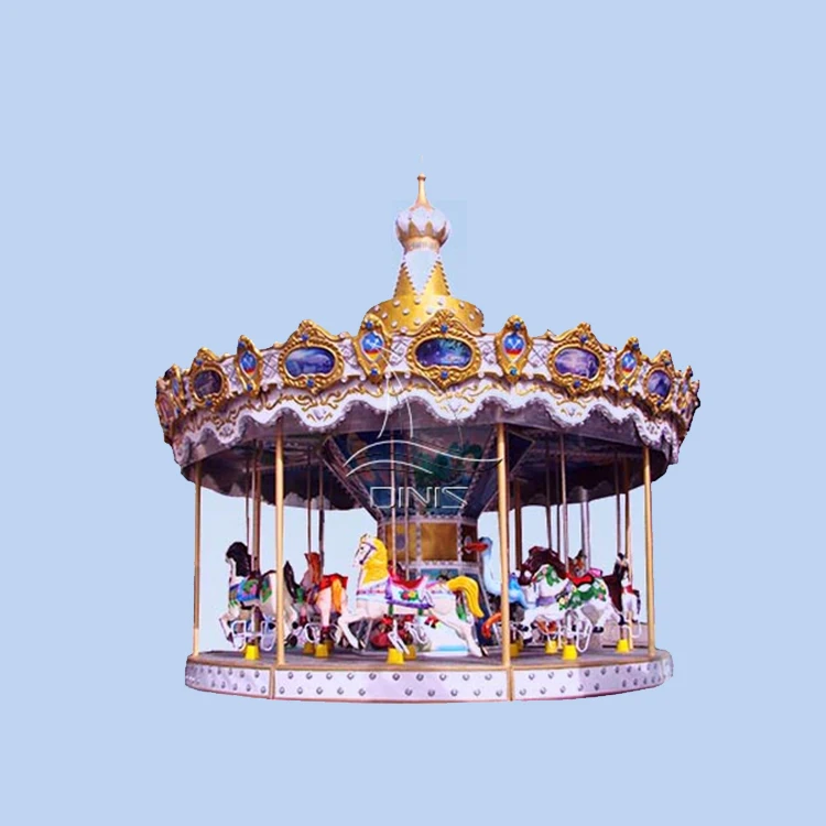 Small Kids Rides Rotating Horse Shopping Mall Mini Upper Drive Merry Go Round Carousel