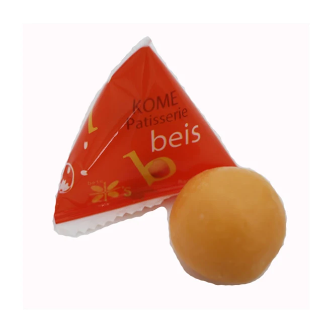 Japanese colorful Orange White Green Brown Pink mini chocolate candy balls sweets wafer in individual wrapping bag