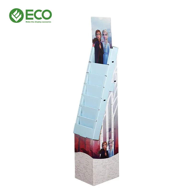 Portable Magazine Paper Display Stand Comic Book Cardboard Display