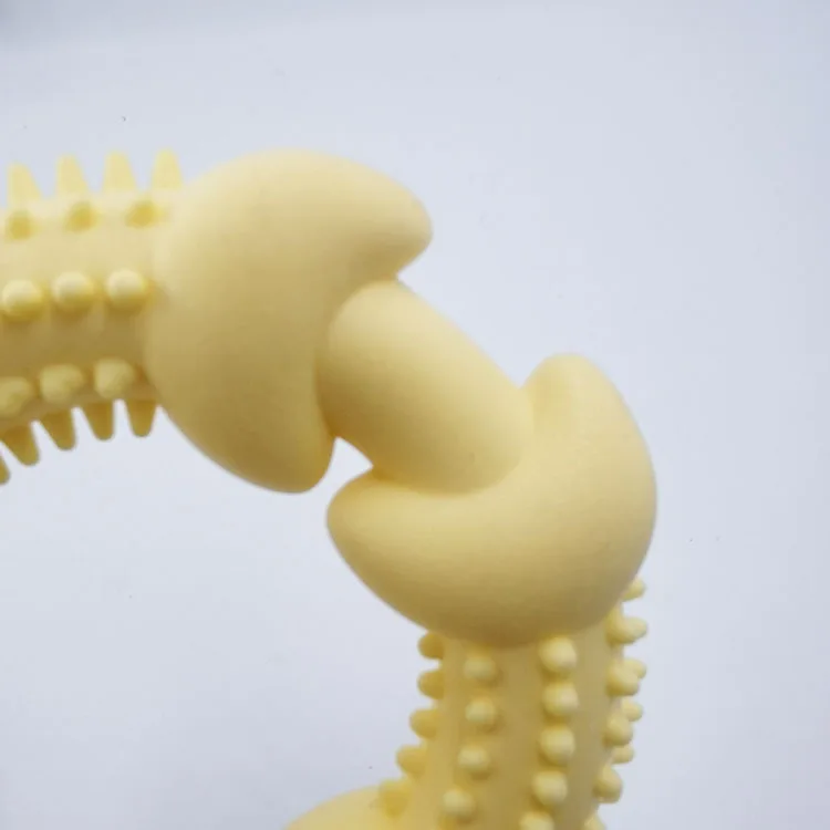 Druable TPR Round Shape Rubber Toy Teeth Cleaning Ring Chew Pet Dog Toy