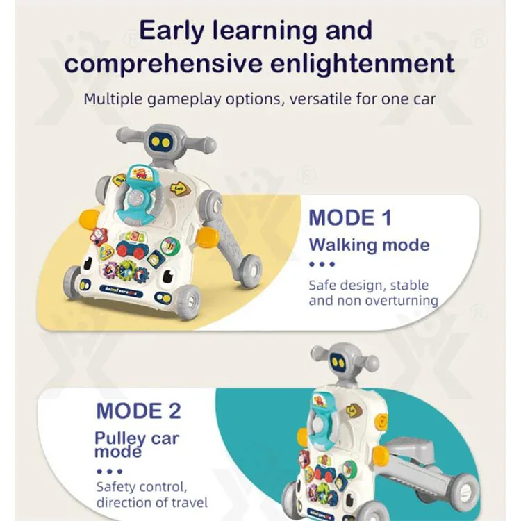 Adjustable height Multifuncional Baby Walker folding Activity Kid Scooter Baby Walker Sit To Stand Learning Walker Kids