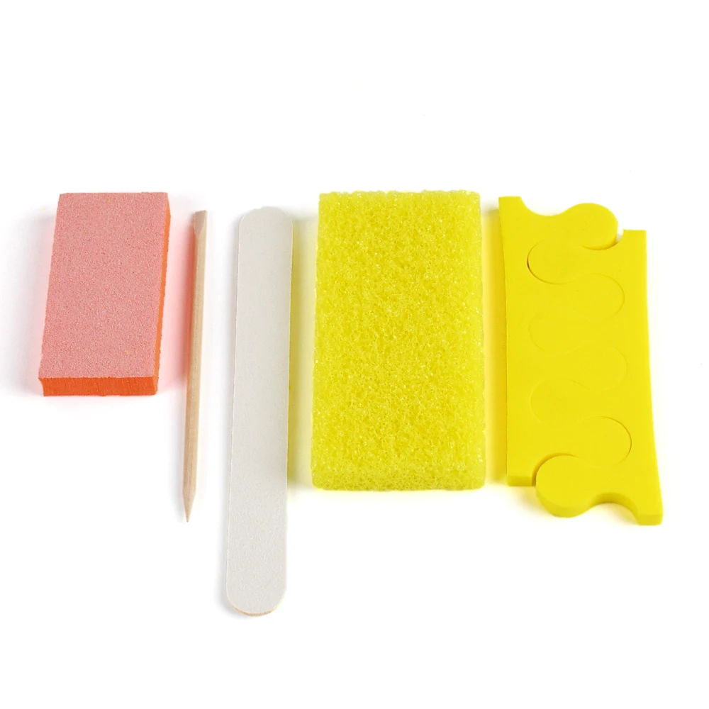 Быстрая доставка 200 комплектов/коробка 5 шт. одноразовый маникюрный набор для педикюра для салона