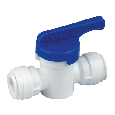 DM Factory direct sale Plastic 1/4 5/16 3/8 1/2 Shut Off Ball Valve for RO Water Filter Spare Parts