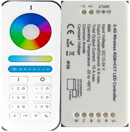 Led dimmer Controller WIFI LED light strip RGBW amplifier WIFI RGB Wall Mount Touching PWM remote Controller for  Led Strips