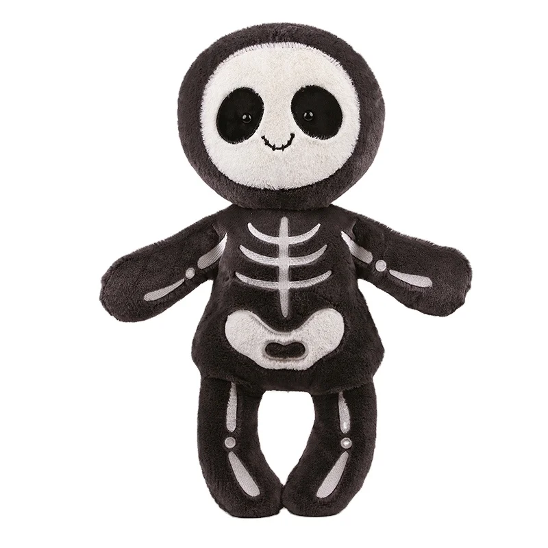 custom Creative Skeleton Pillow Plush Toy Doll Black Skeleton Doll Halloween Gift Cute Toy Funny Doll